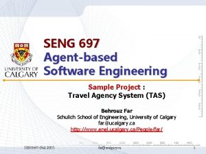 SENG 697 Agentbased Software Engineering Sample Project Travel