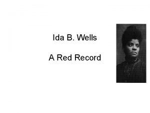Ida B Wells A Red Record Background Ida