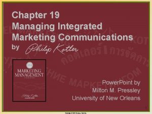 Managing integrated marketing communication process