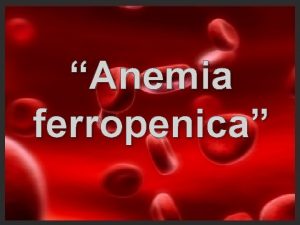 Fisiopatologia de anemia