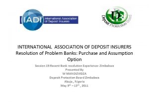 International association of deposit insurers
