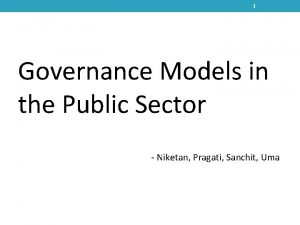 Public sector governance models