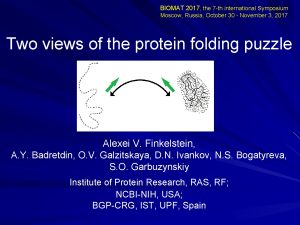 BIOMAT 2017 the 7 th international Symposium Moscow