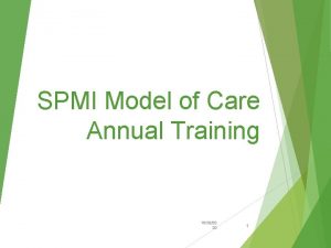 SPMI Model of Care Annual Training 102920 20