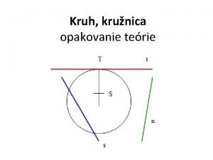 Kruh krunica opakovanie terie 1 Dokoni defincie 2