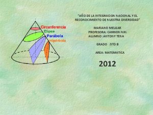 AO DE LA INTEGRACION NACIONAL Y EL RECONOCIMIENTO