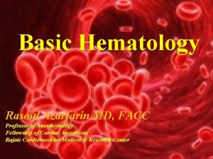 Hypochromic red cells