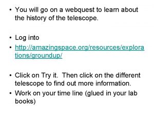 Telescope webquest