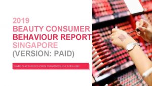 Singapore consumer behaviour report