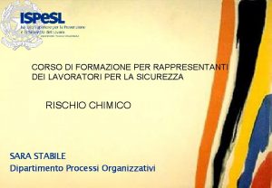 CORSO DI FORMAZIONE PER RAPPRESENTANTI DEI LAVORATORI PER