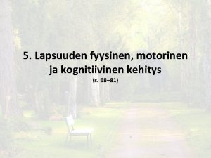 Kognitiivinen kehitys