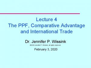 Comparative advantage ppf