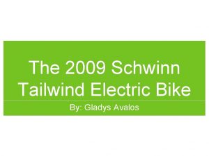 Schwinn tailwind battery