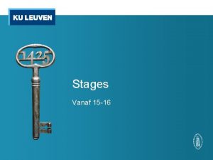 Stages Vanaf 15 16 Klinische stage 1 e