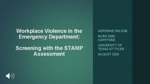Stamp violence assessment tool