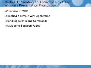 Wpf navigate to another page