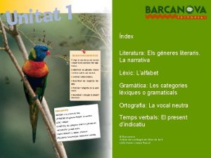 ndex Literatura Els gneres literaris La narrativa Lxic