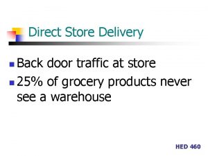 Back door delivery