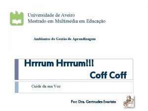 Universidade de Aveiro Mestrado em Multimdia em Educao