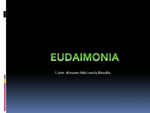 Per tutta la vita a philosophia ducemur