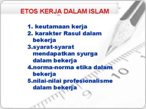 Keutamaan bekerja dalam islam