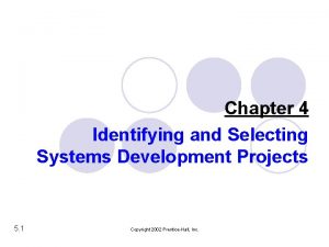 Project identification and selection process