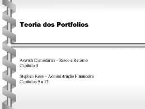 Damodaran portfolio