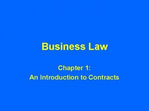 Business law chapter 1