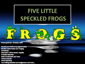 5 little speckled frogs words