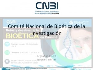 Comit Nacional de Biotica de la Investigacin Argentina