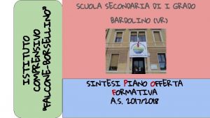 ISTITUTO COMPRENSIVO FALCONEBORSELLINO SCUOLA SECONDARIA DI I GRADO