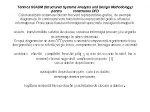 Tehnica SSADM Structured Systems Analysis and Design Methodology