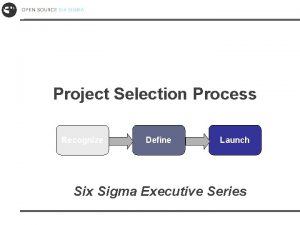 Project selection definition