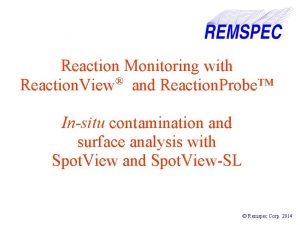 Reaction Monitoring with Reaction View and Reaction Probe