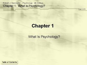 Robert J Sternberg Psychology 4 th Edition Chapter