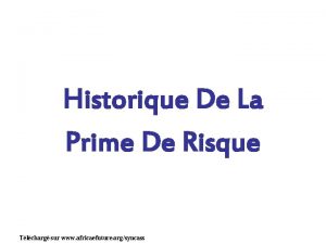 Historique De La Prime De Risque Tlcharg sur