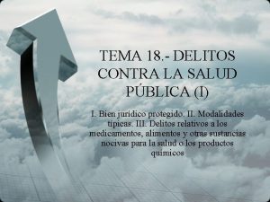 TEMA 18 DELITOS CONTRA LA SALUD PBLICA I