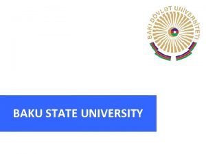 Baku state university world ranking