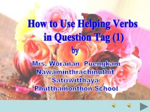 Helping verb quiz