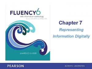 Chapter 7 Representing Information Digitally Learning Objectives Explain
