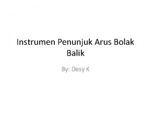 Instrumen penunjuk arus bolak balik