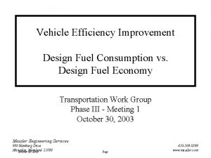 Fuel consumption