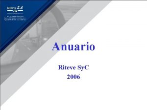Anuario Riteve Sy C 2006 2006 en Cifras
