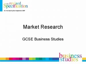 What is market research gcse