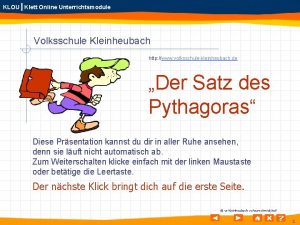 KLOU Klett Online Unterrichtsmodule Volksschule Kleinheubach http www