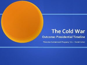 The Cold War Outcome Presidential Timeline Denotes Containment