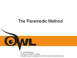 The paramedic method