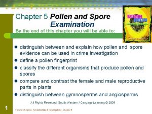 Chapter 5 Pollen and Spore Examination By the