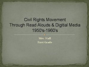 Civil Rights Movement Through Read Alouds Digitial Media