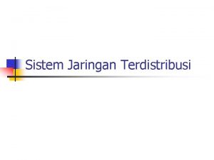 Model sistem terdistribusi